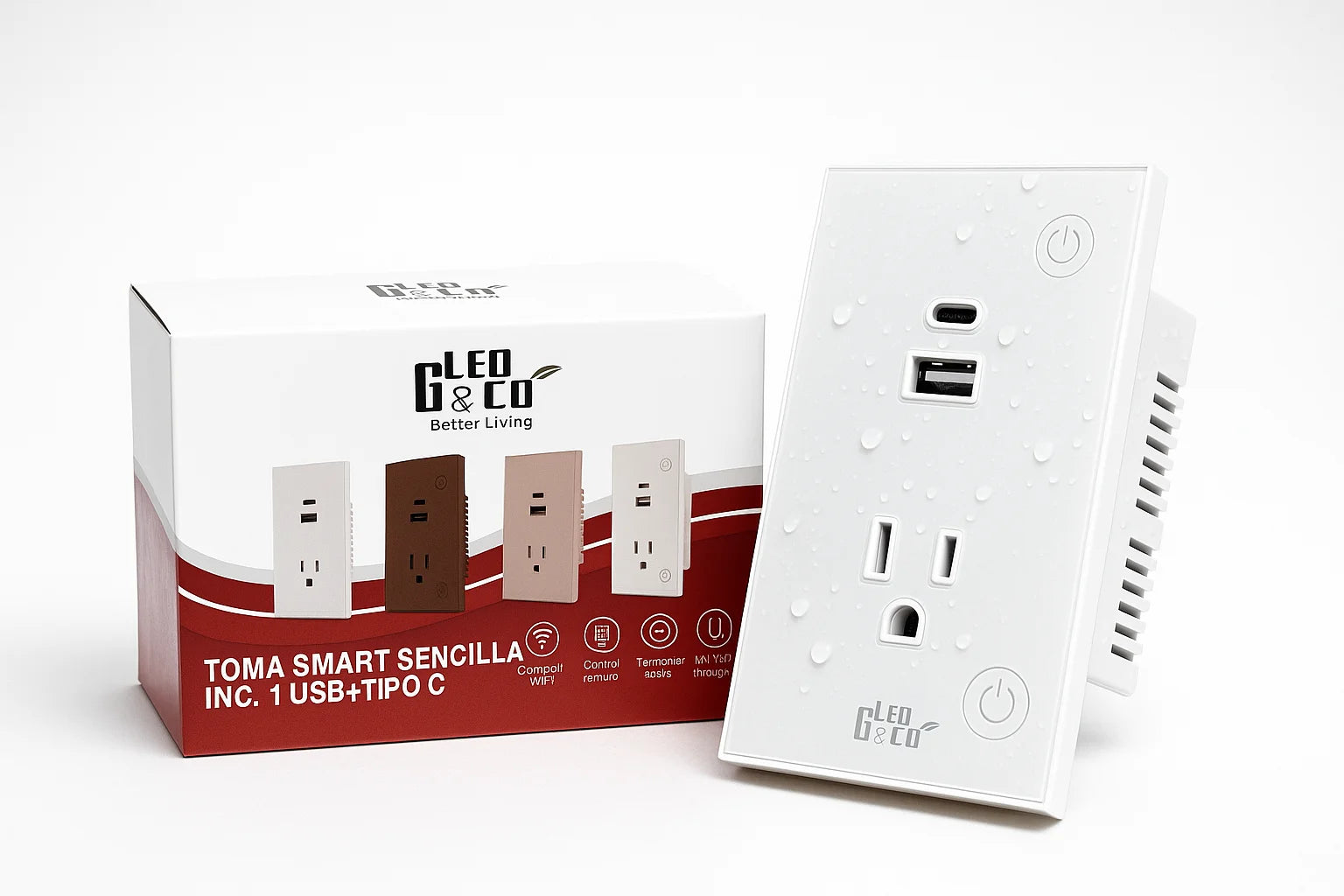 Toma Smart Sencilla INC+USB+TIPOC