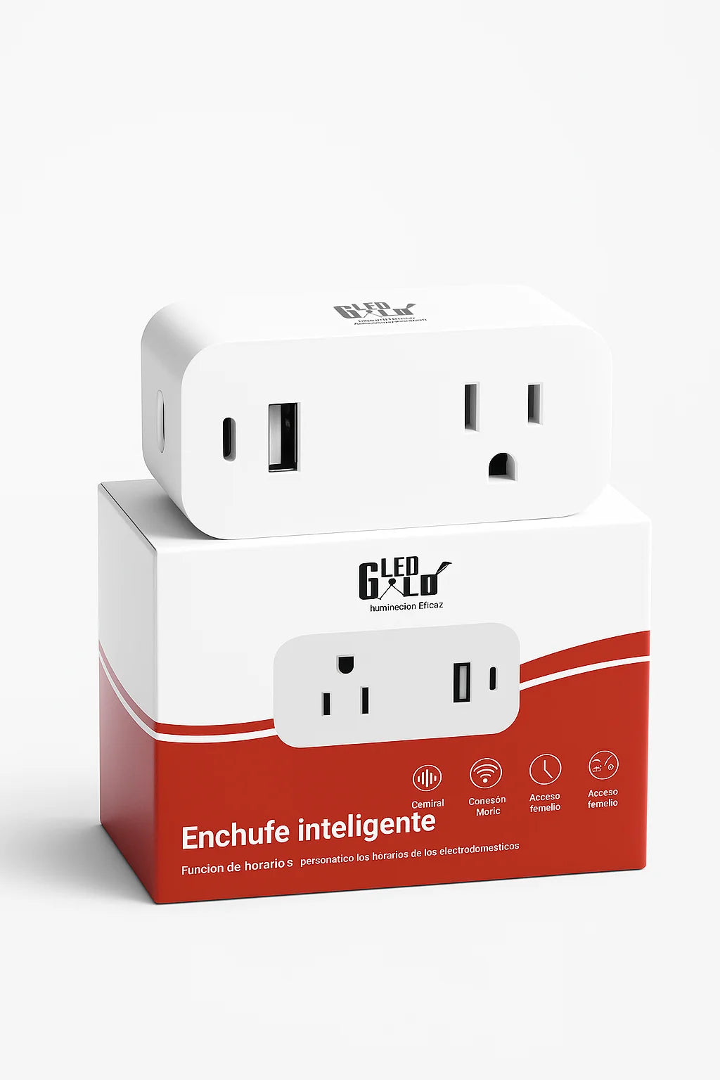 Enchufe inteligente Toma Sencilla S/P+USB+TIPOC